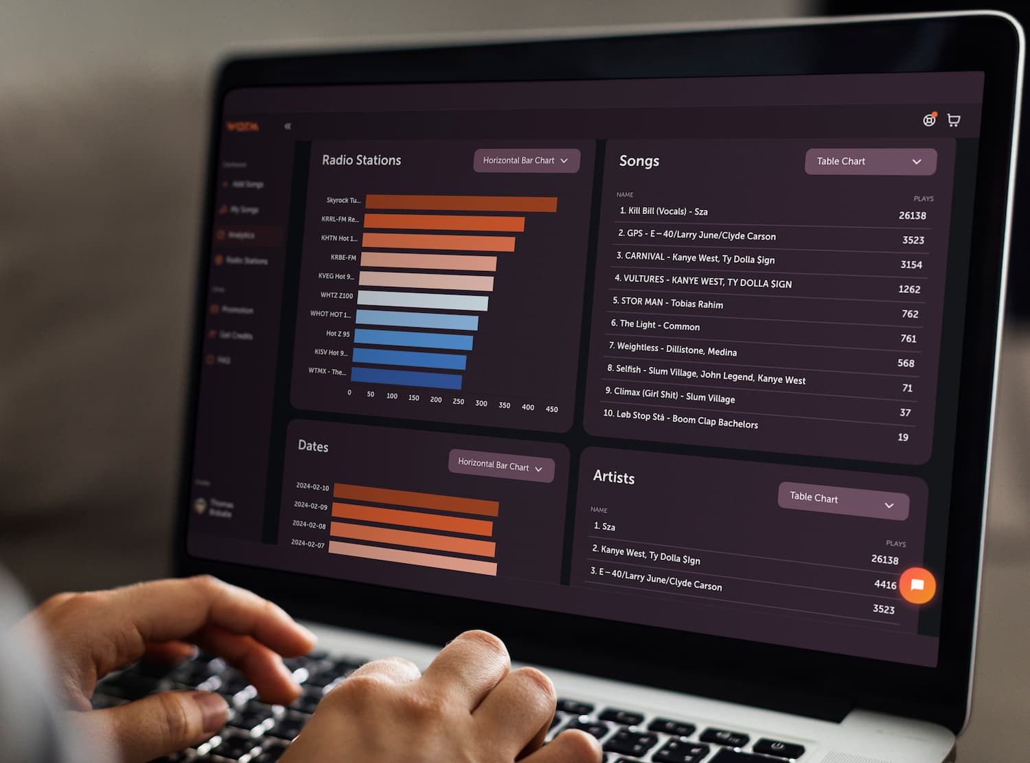 Step 3: Get proof of your play: Detailed airplay data with time-stamps in real-time